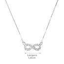 Gargantilha de Prata Símbolo do Infinito com Zircônias - 17328
