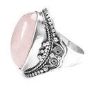 Anel de Prata com Quartzo Rosa - 44926