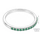 Anel de Prata Aparador com Zircônias - 68300