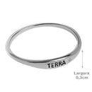 Anel de Prata Terra com Zircônia - 54306
