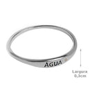 Anel de Prata Água com Zircônia - 54307