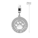 Berloque de Prata Pata de Cachorro - 44830