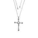 Gargantilha de Prata Cruz com Zircônia - 54325